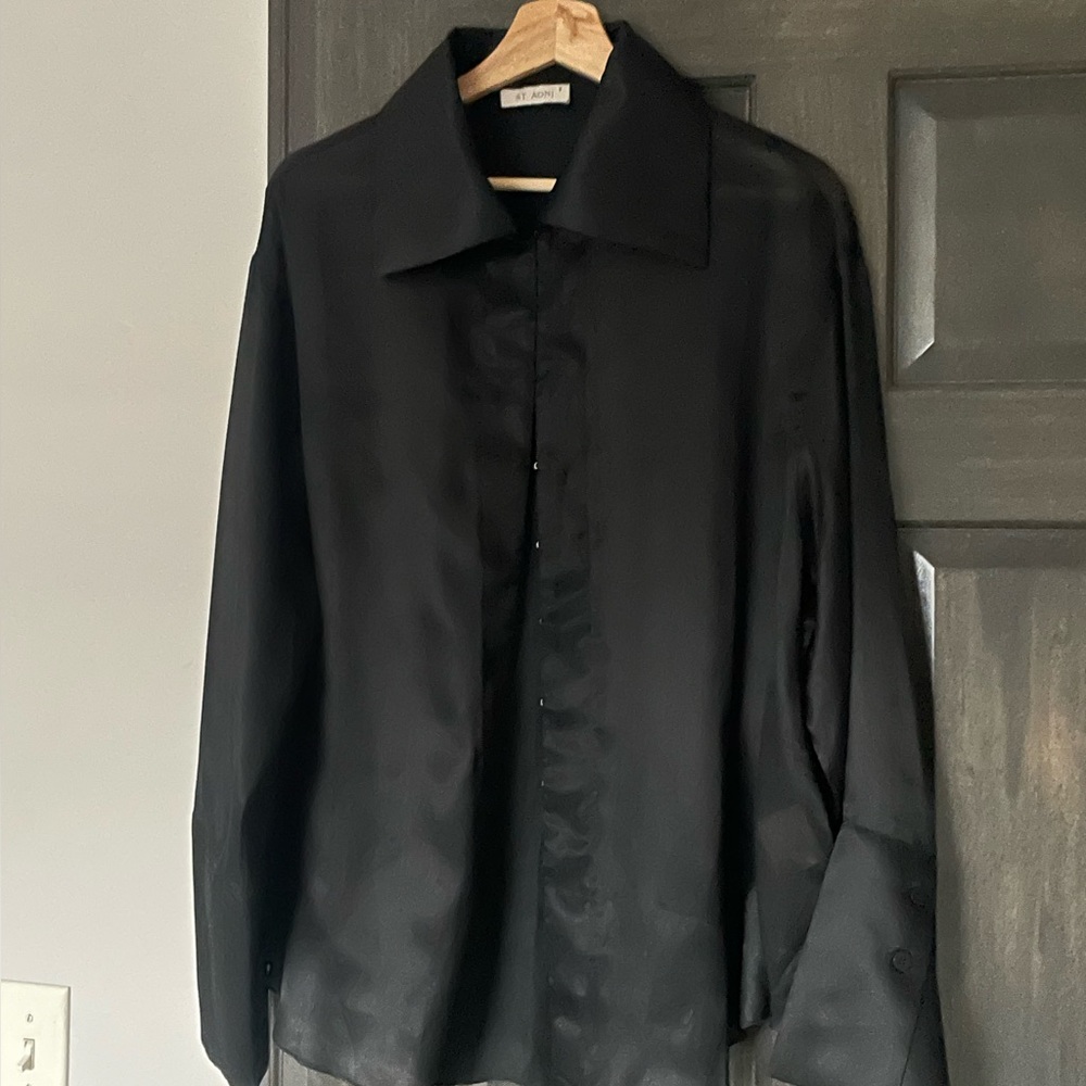 St Agni Black Sheer Shirt
